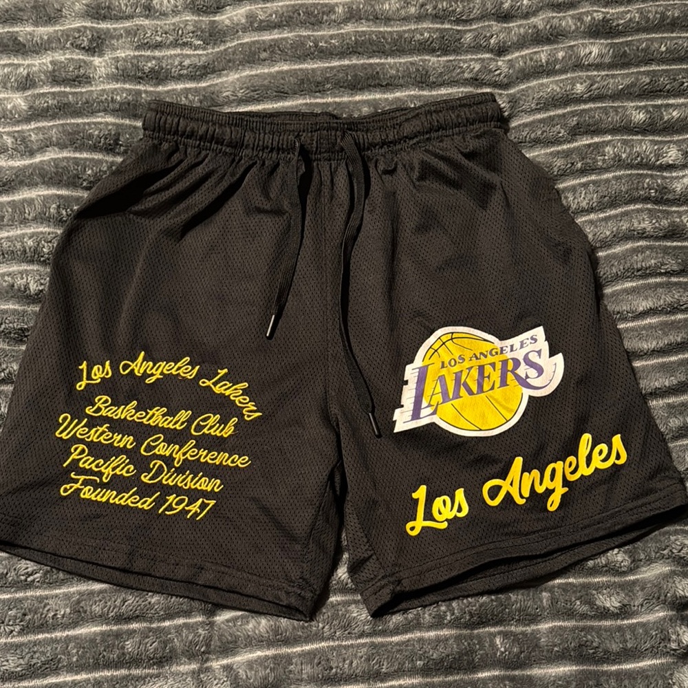 Los Angeles Lakers Black Basketball Shorts